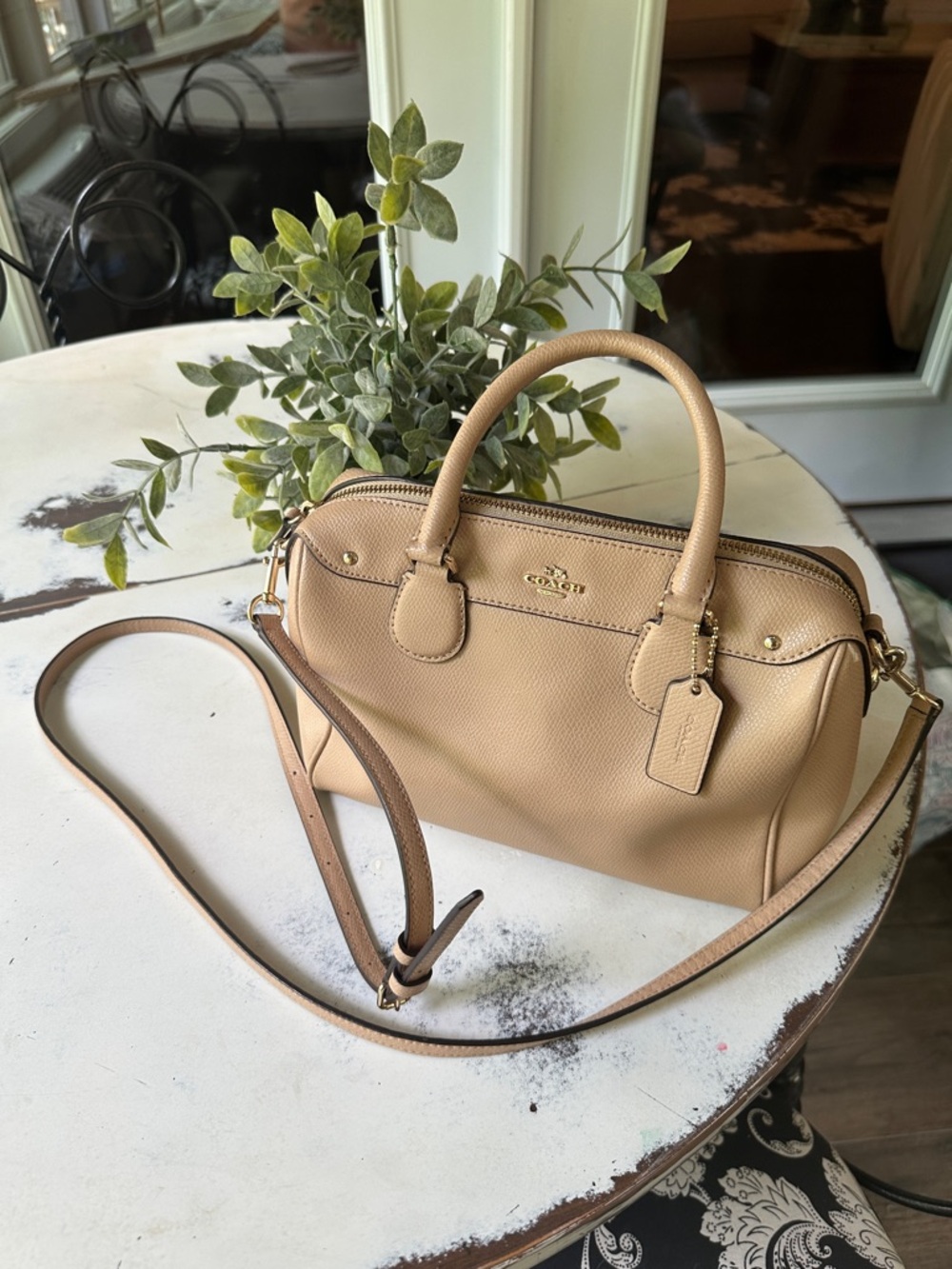 Coach Mini Bennett Tan Satchel Crossbody